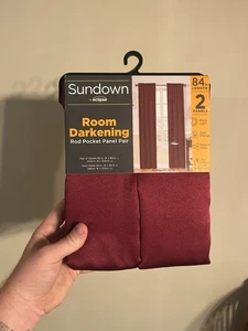 Sundown By Eclipse Curtain Long Maroon Brand New  - Picture 1 of 4