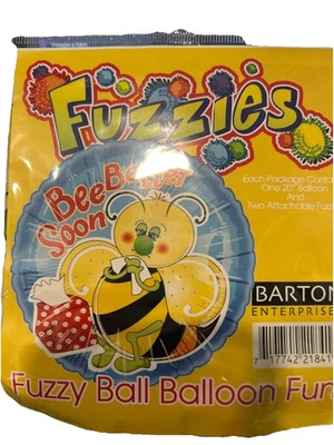 Globo de papel de aluminio Fuzzies en forma redonda Bee Better Soon NUEVO 20” Foto 1 de 3