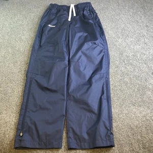 CCM Pants Mens Small Blue Hockey Windbreaker Warm Up Ankle Zip Jogger - Picture 1 of 15