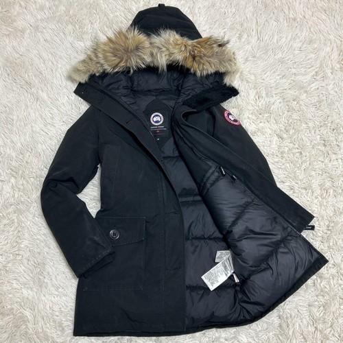 Canada Goose Bronte Parka Donna S Pelliccia Ecopelliccia Cappuccio Piumino Nero