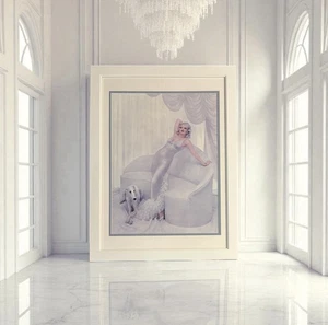 Vintage Richard Avedon Marilyn Monroe As Jean Harlow Poster Glam Hollywood Decor - Picture 1 of 5