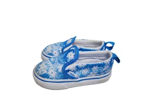 Zapatos sin cordones Vans clásicos jóvenes pequeños talla blanco azul talla 7 - Imagen 1 de 11