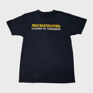 Unisex Dark Navy Blue Graphic Quote Tee " Procastinators: Leaders of Tomorrow" - Picture 1 of 5