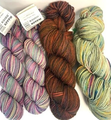 Пряжа Koigu, Jitterbug, Ruby Sapphire 100% шерсть мериноса, 4 мотка пряжа - Изображение 1 из 4