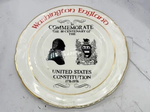 VINTAGE WASHINGTON ENGLAND GEDENKTAFEL US CONSTITUTION 1776-1976 - Bild 1 von 6