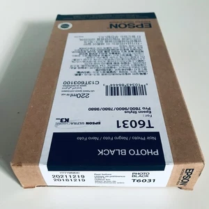 2021 Genuine Epson T6031 Photo Black Ink OEM for Stylus Pro 7800/9800/7880/9880 - Picture 1 of 3