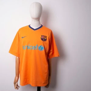 NIKE HERREN BARCELONA ORANGE 2006 2008 AUSWÄRTS FUSSBALLTRIKOT FUSSBALLTRIKOT GRÖSSE M - Bild 1 von 8