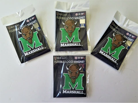 LOT OF FOUR (4) MARSHALL THUNDERING HERD, FLEXIBLE MAGNETS FROM WINCRAFT Cover