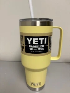 Daybreak Amarillo YETI® 42 Onzas Viaje - Auténtico, Nuevo, Con Tapa de Paja - Imagen 1 de 3