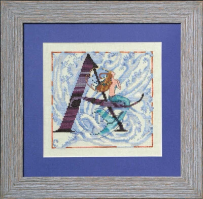 Nora Corbett Cross Stitch Mermaid Alphabet Charts  - 26 Patterns - Image 1 of 4