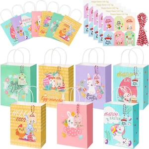 28PCS Easter Treat Bags with Handle, Easter Gift Bag, Easter Goodie Bags for Kid - Picture 1 of 7