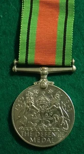 Defense Medal 1939 -1945 was Issued to British Commonwealth Forces WW2 Original - Picture 1 of 4
