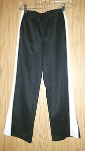 Nice Comfy Girl's Black White DANSKIN NOW Sweat Pant M 7/8 Polyester w/Pockets - Picture 1 of 8
