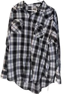 Ely Cattleman Western Karo Hemd Herren Gr. XXL Pearl Snap Langarm TOP - Bild 1 von 3