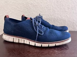 Scarpe Oxford Cole Haan Original Grand C24947 da uomo Stitchlite blu taglia 10M - Foto 1 di 12