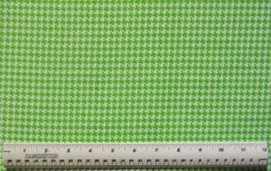 1/4 yard cotton quilt fabric Happy Houndstooth Lime Green home decor crafts - Picture 1 of 1