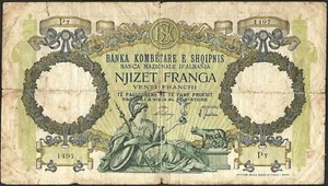 Albanie - billet de 20 franga 1945 ! P.13 - Foto 1 di 2