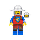 Lego Figure Lion Knight   Female Flat Silver Broad Brim Helmet   Cas561