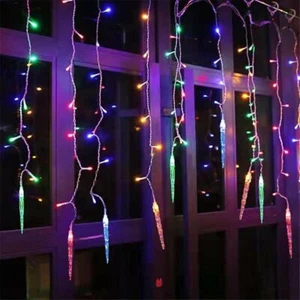 4M 300 LED Icicle Lights Outdoor Christmas Waterproof Fairy Curtain Party Decor - Picture 1 of 19