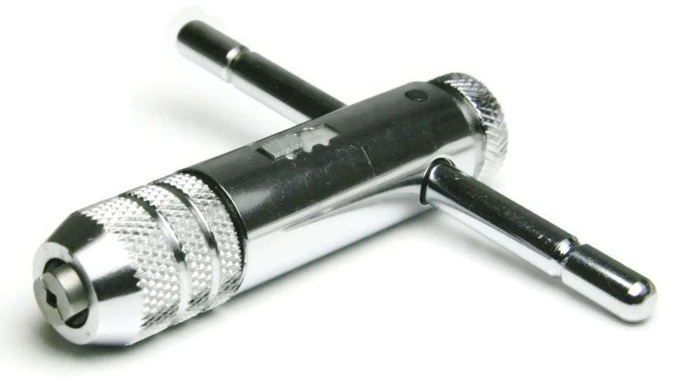Ratcheting T Handle Tap Wrench Premium #0 to 1/4" and 1/4" to 1/2" Varieties - Image 1 of 4