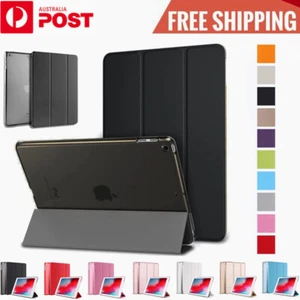 Smart Cover Hard Back Case For Apple iPad 7th 6th Gen 5 4 3 2 Mini Air Pro 2024 - Picture 1 of 20