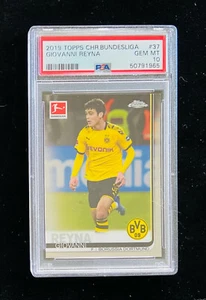 2019-20 Topps Chrome Bundesliga Giovanni Reyna Rookie Card #37 PSA 10 - Picture 1 of 2