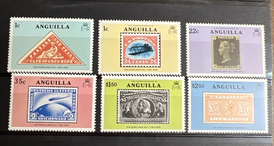 Anguilla 1979- MNH Scott 349 - 354. Sir Rowland Hill Centenary. Stamp On Stamp. - Image 1 of 1