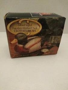 Handcrafted Porcelain Mallard Duck Clothes Brush. 1 - Picture 1 of 8