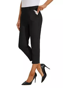 Women's Capri Pants Dress Yoga Pants Work Capri Slacks Stretch Office Pants H... - Picture 1 of 7