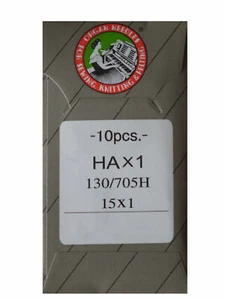 Órgano 15 x 1, HA x 1 - Agujas para máquinas de coser caseras, VÁSTAGO LATERAL PLANO, Caja de 100 - Imagen 1 de 2