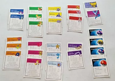 Pokemon Monopoly PROPIEDAD TÍTULO ESCRITURA CARTAS 28 Juego Repuesto Foto 1 de 4