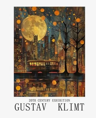 Arte de pared en lienzo CITY SCAPE por GUSTAV KLIMT 12 x 16 sin marco 661 Foto 1 de 3