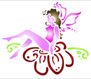 VBS stencil DIN A5 fata dei fiori stencil punzonato al laser con motivo fata modello da colorare - Foto 1 di 3