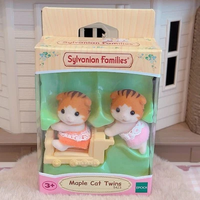 Sylvanian Families Doll Calico Critters Maple Cat Twin Ni110 Epoch Family Twins - Image 1 of 4