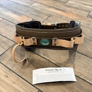 Buckingham Leder Lineman’s Klettergürtel Größe 24 Teile-Nr: ERS Datum 614 Made in USA - Bild 1 von 15