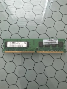 Elpida EBE10UE8ACWA-8G-E PC2-6400U-666 1GB DDR2-800 Desktop Computer Memory RAM - Picture 1 of 2
