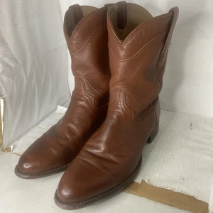 Tecovas 1002 Men’s Cowboy Boots Size 13 D The Earl Calfskin Roper Western Brown - Picture 1 of 16