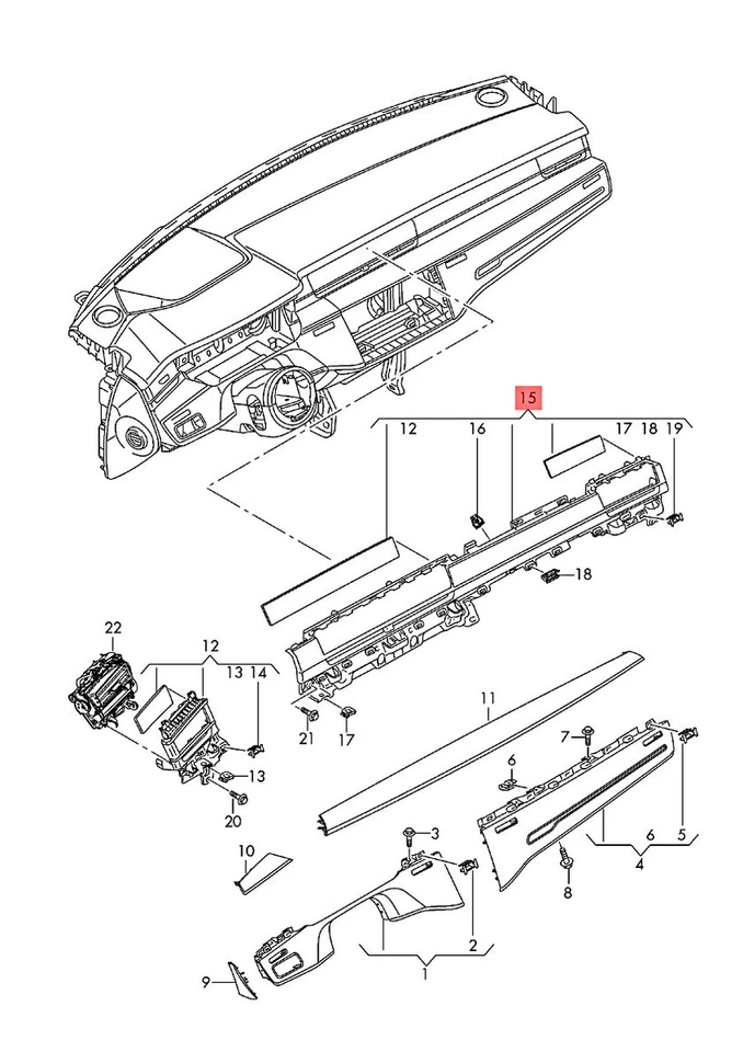 Juego de 1 embellecedores originales AUDI A8 S8 quattro haya natural basalto gris 4N2898560Q2VY Foto 1 de 1
