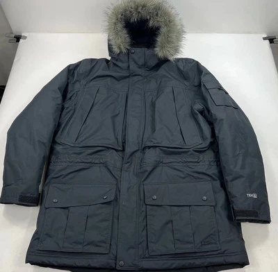 Jaqueta LL Bean Baxter State Parka masculina tamanho XL alta preta downtek pele sintética - Imagem 1 de 4