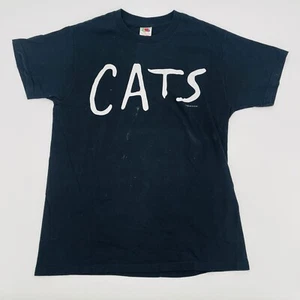 Camicia musicale vintage GATTI adulto media nera Broadway 1981 anni 80 gioco occhi di gatto - Foto 1 di 9