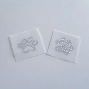 Lil Paws Haustier Bling Glas Strass Presse/Aufbügeln Applikation Hotfix Transfer - Bild 1 von 2