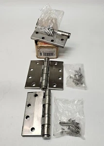Box OF 3 ~ Hager Heavy Duty Hinges ~ BB1199 ~ 4.5 X4.5 Stainless Steel ~ NEW - Picture 1 of 2