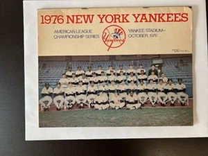 1976 NEW YORK NY YANKEES vs KC Royals ALCS Championship Series Program Unscored - Picture 1 of 4