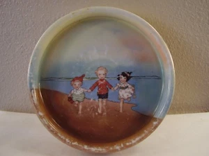 Antique ROYAL BAYREUTH Bavaria CERAMIC Children On Beach CHILD Feeding DISH Bowl - Picture 1 of 11