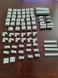 Lego Gray Bricks Parts Bulk Lot Random 77 Pieces Pre Owned - Picture 1 of 4