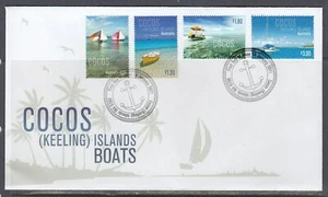 Cocos (Keeling) Is. Scott 356-9 FDC - Island Boats - Imagen 1 de 1