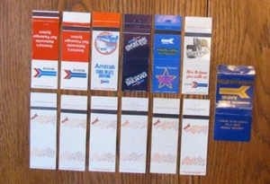 FUNDAS PARA MATCHBOOK RAILWAY COMPANY: LOTE DE 13 FUNDAS PARA MATCHCOVERS DIFERENTES AMTRAK -C19 - Imagen 1 de 1