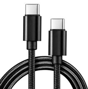 Cavo USB C a Type C super veloce 60W 5A caricatore cavo intrecciato doppia sincronizzazione dati UK - Foto 1 di 13