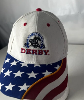 Gorra Derby de Virginia Occidental Gorra Patriótica Bandera de EE. UU. 42º Correr Ajustable Foto 1 de 3