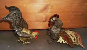 2 Figuren „Hahnenkampf“ Messing frühen 20 Jh. - Picture 1 of 6